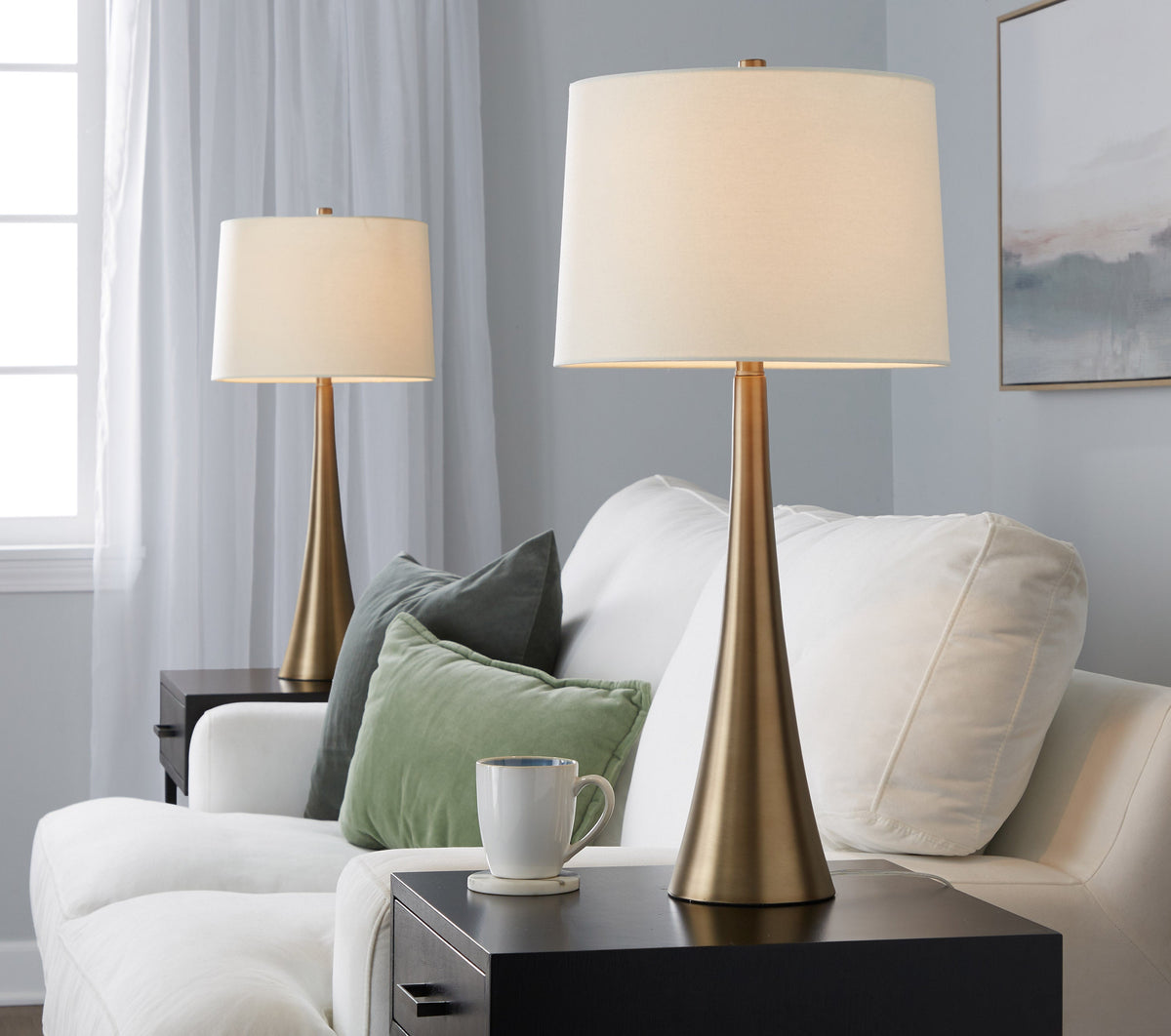 Diana 29" Contemporary Metal Table Lamp - Sonkuki