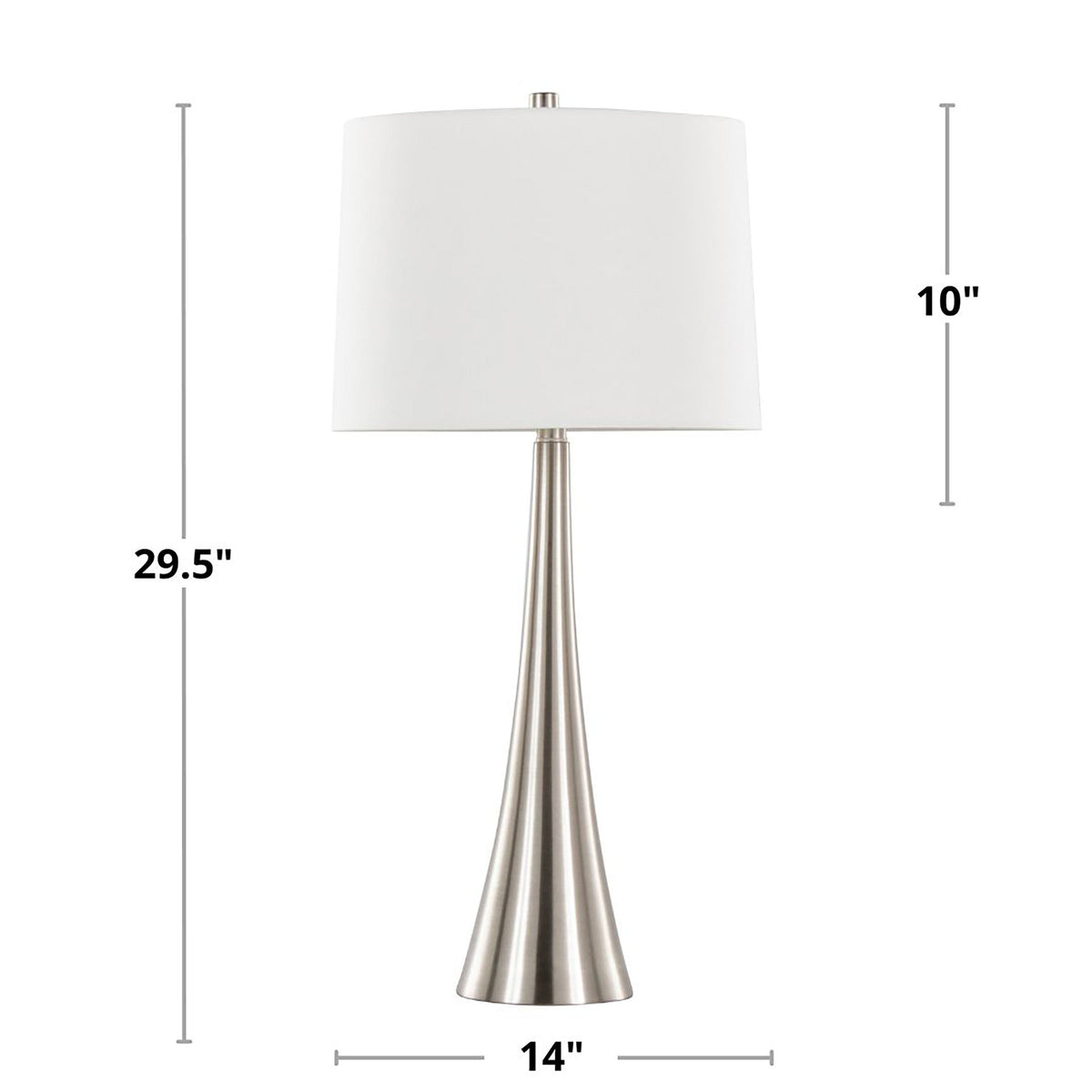 Diana 29" Contemporary Metal Table Lamp - Sonkuki