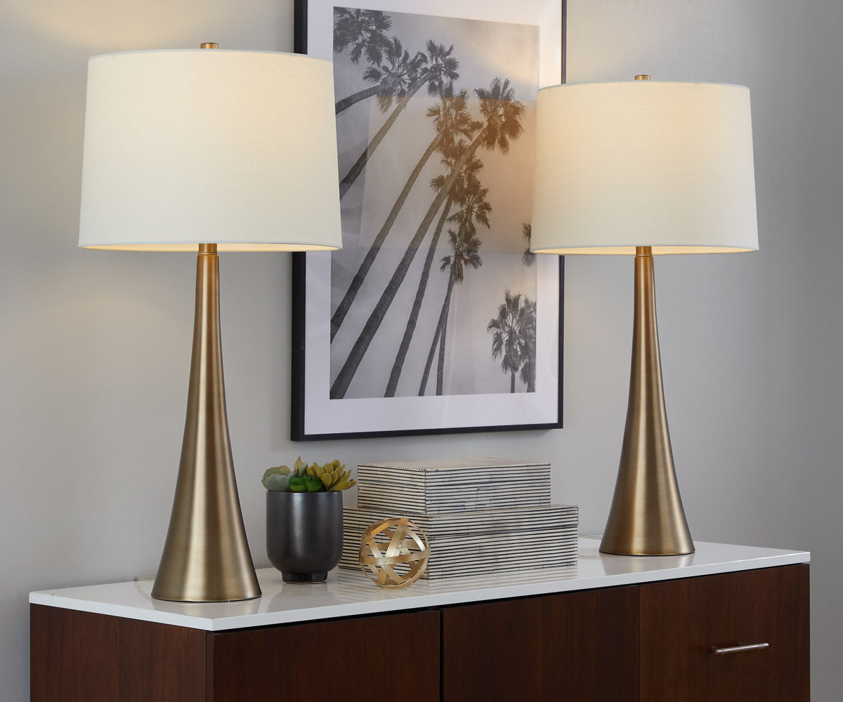 Diana 29" Contemporary Metal Table Lamp - Sonkuki