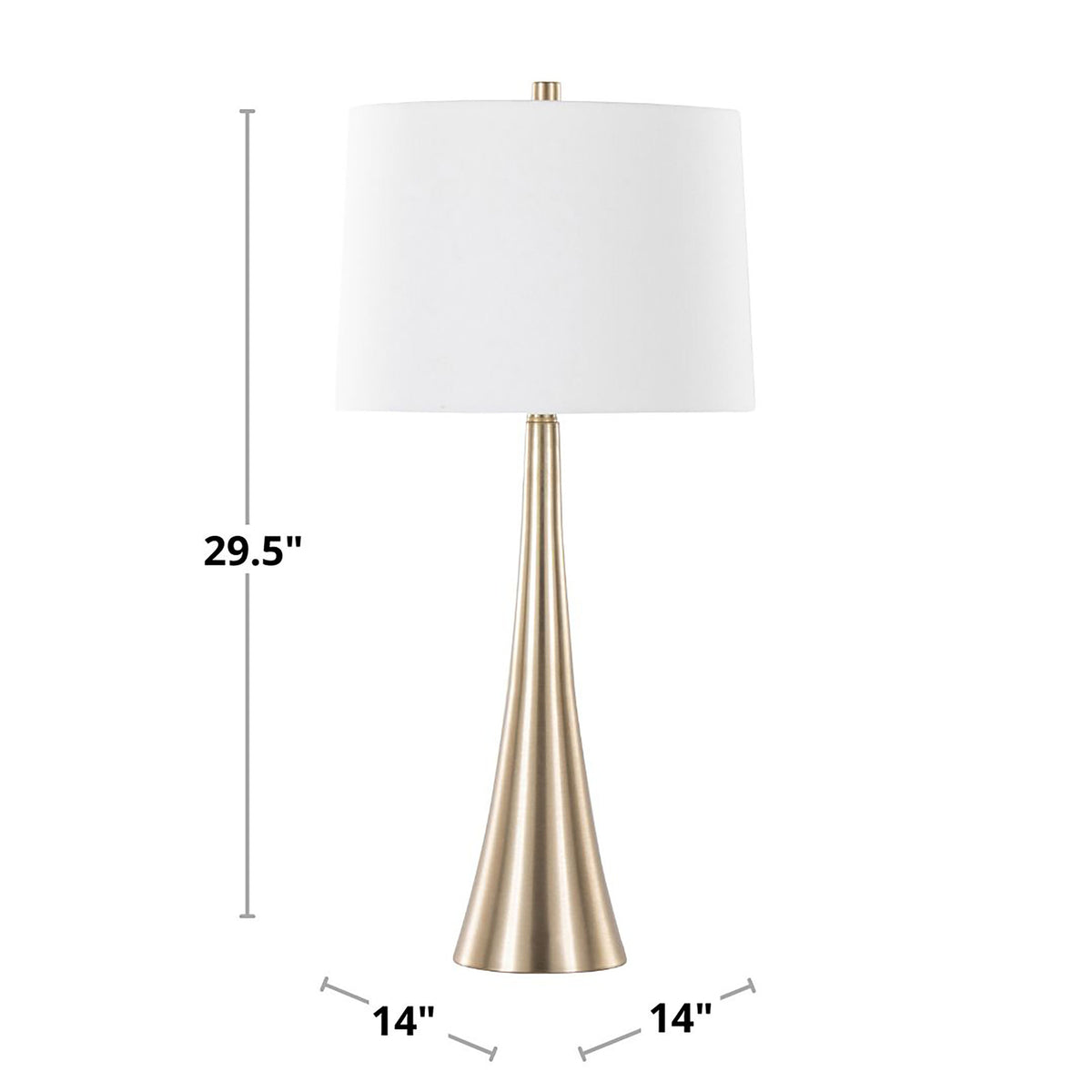 Diana 29" Contemporary Metal Table Lamp - Sonkuki