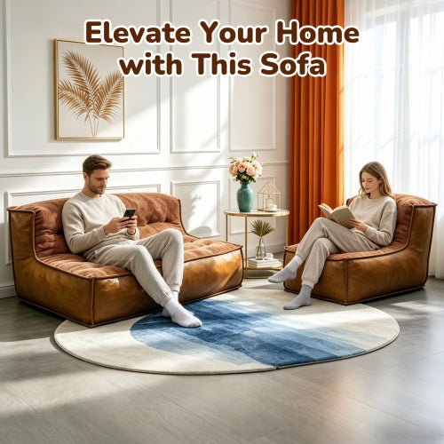 Elegant Single-Seater Armchair with Sculptural Backrest and Integrated Side Table for Enhanced Living Room Comfort and Style - Sonkuki