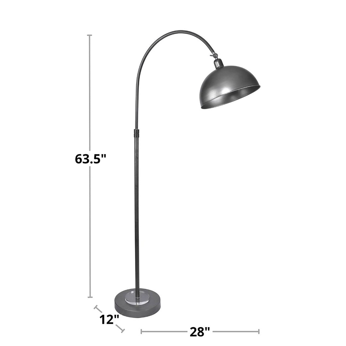 Emery 63.5" Contemporary Metal Floor Lamp in Polished Nickel and Clear K9 Crystal with White Metal Accents from Grandview Gallery by LumiSource - Sonkuki
