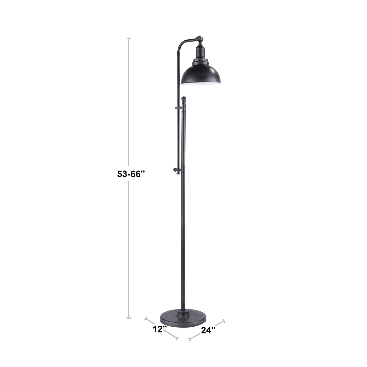Emery Industrial Floor Lamp in Nickel by LumiSource - Sonkuki