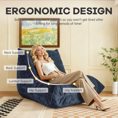 Ergonomic Bean Bag Chair with 5-Way Body Support - Sonkuki