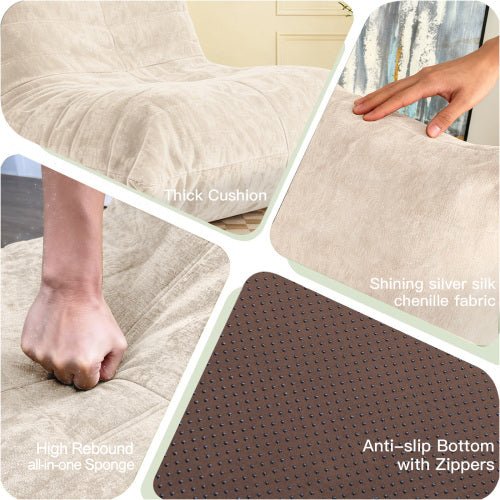 Ergonomic Bean Bag Chair with 5-Way Body Support - Sonkuki