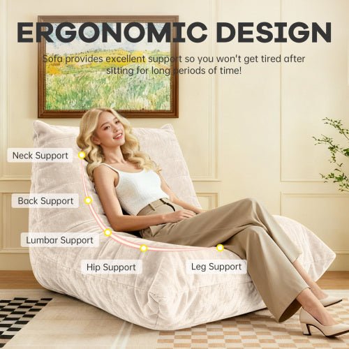 Ergonomic Bean Bag Chair with 5-Way Body Support - Sonkuki