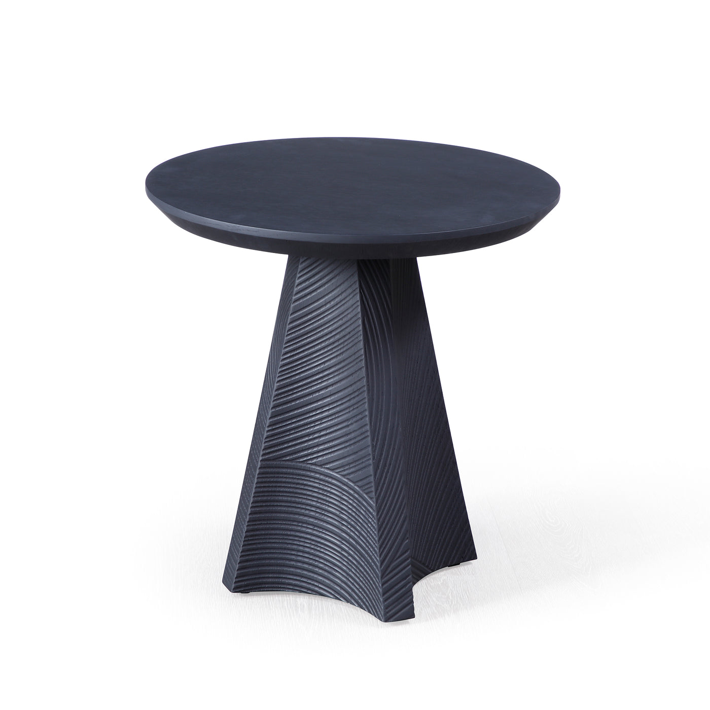 Round White Oak Side Table - main product image