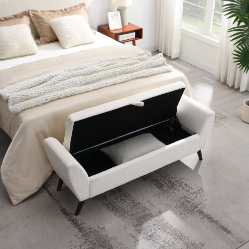 Extra-Long Teddy Fleece Bedroom Bench - product image 2