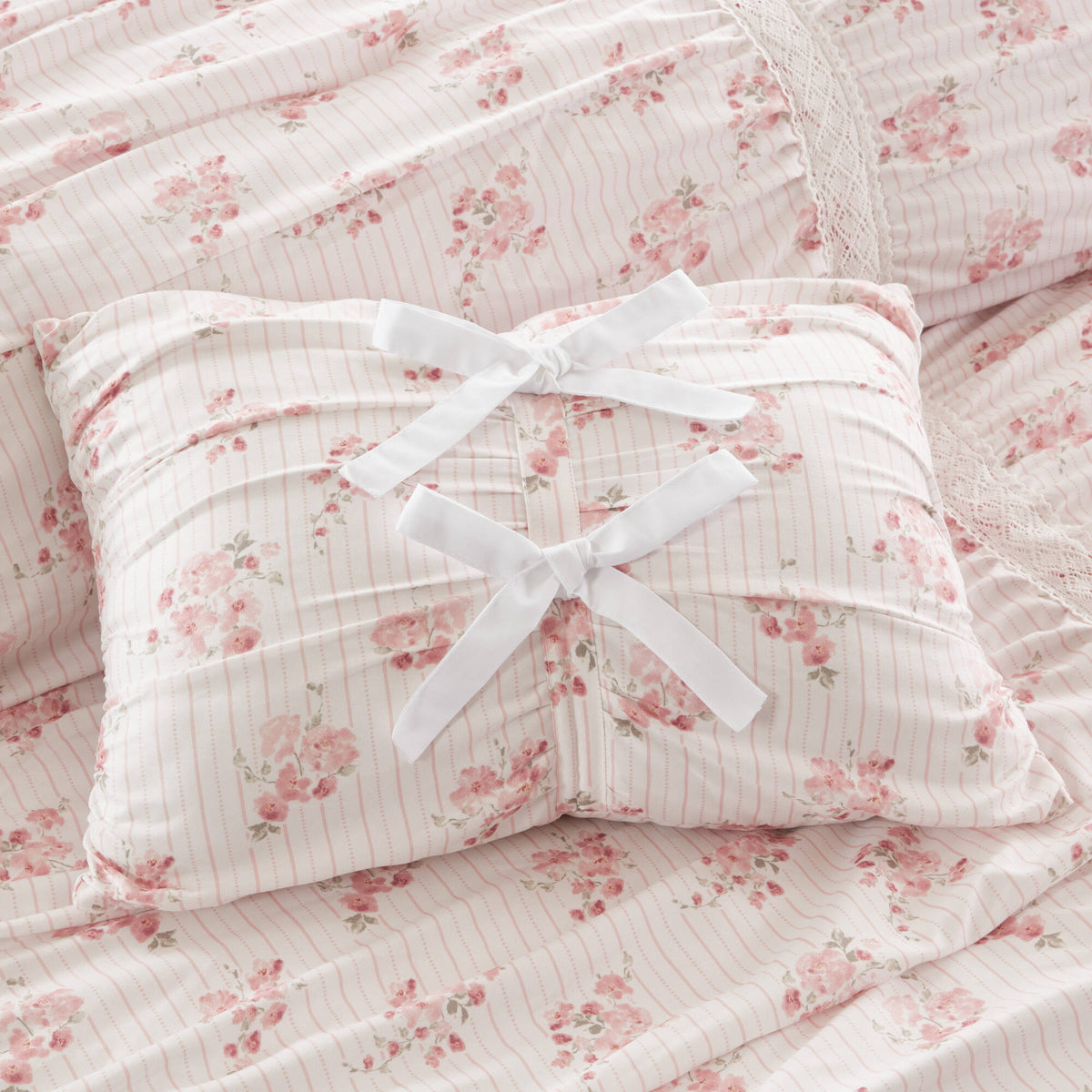 Floral Ruffle Comforter Set - Sonkuki