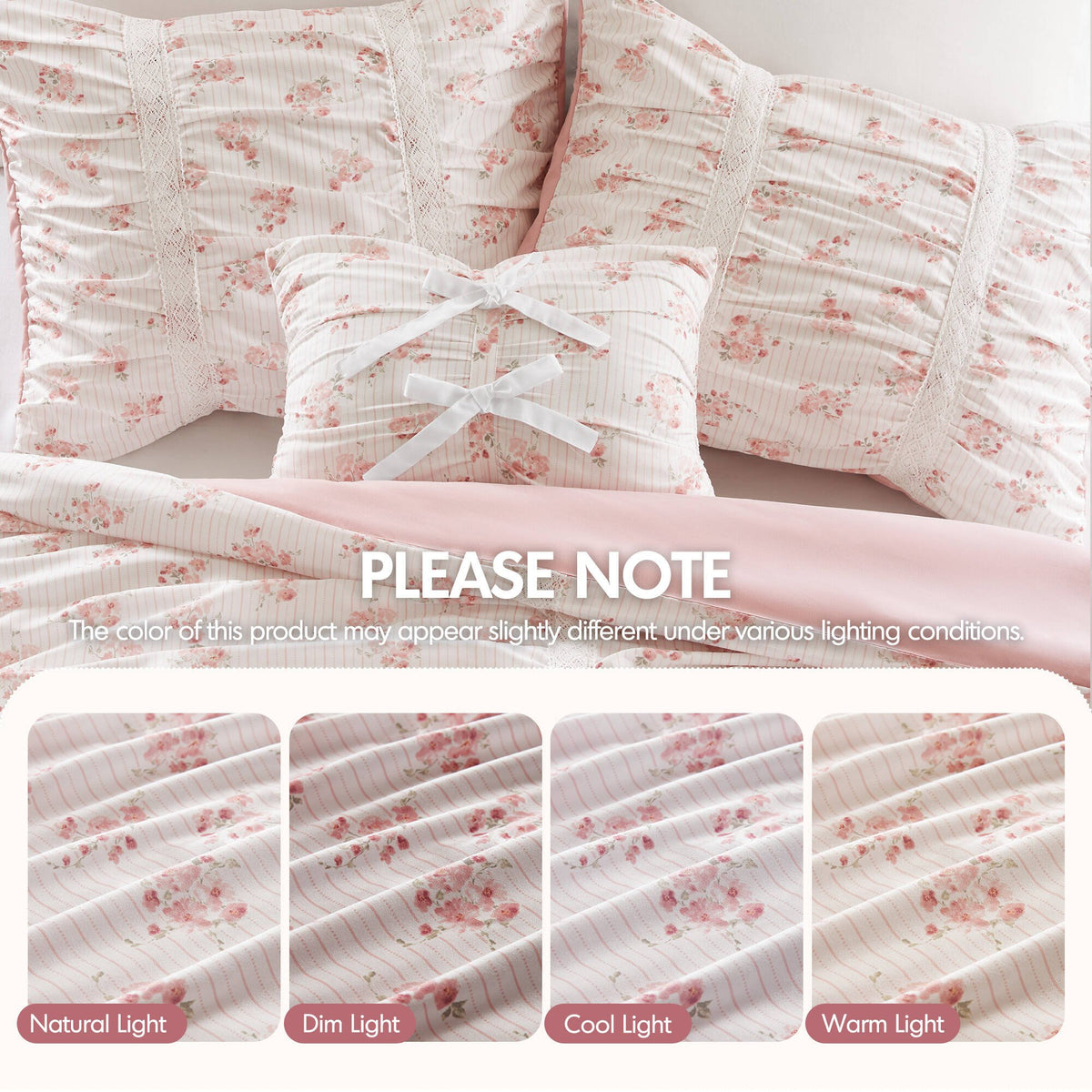Floral Ruffle Comforter Set - Sonkuki