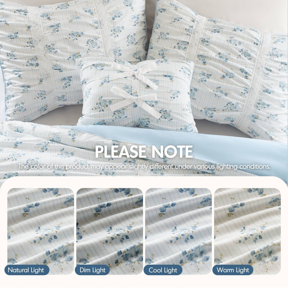 Floral Ruffle Comforter Set - Sonkuki