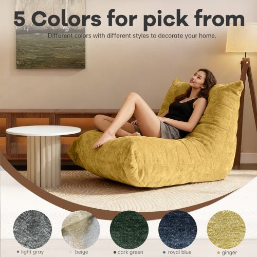 FTMMC-HUANGSE Ergonomic Bean Bag Chair with 5-Way Body Support - Sonkuki