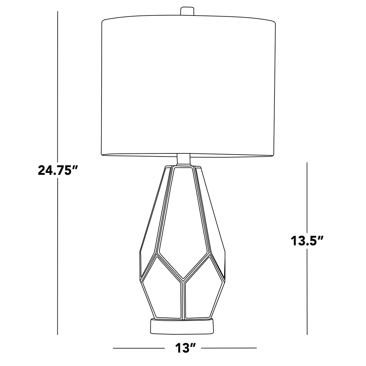Geo Rain Glass 25" Table Lamp - product image 26
