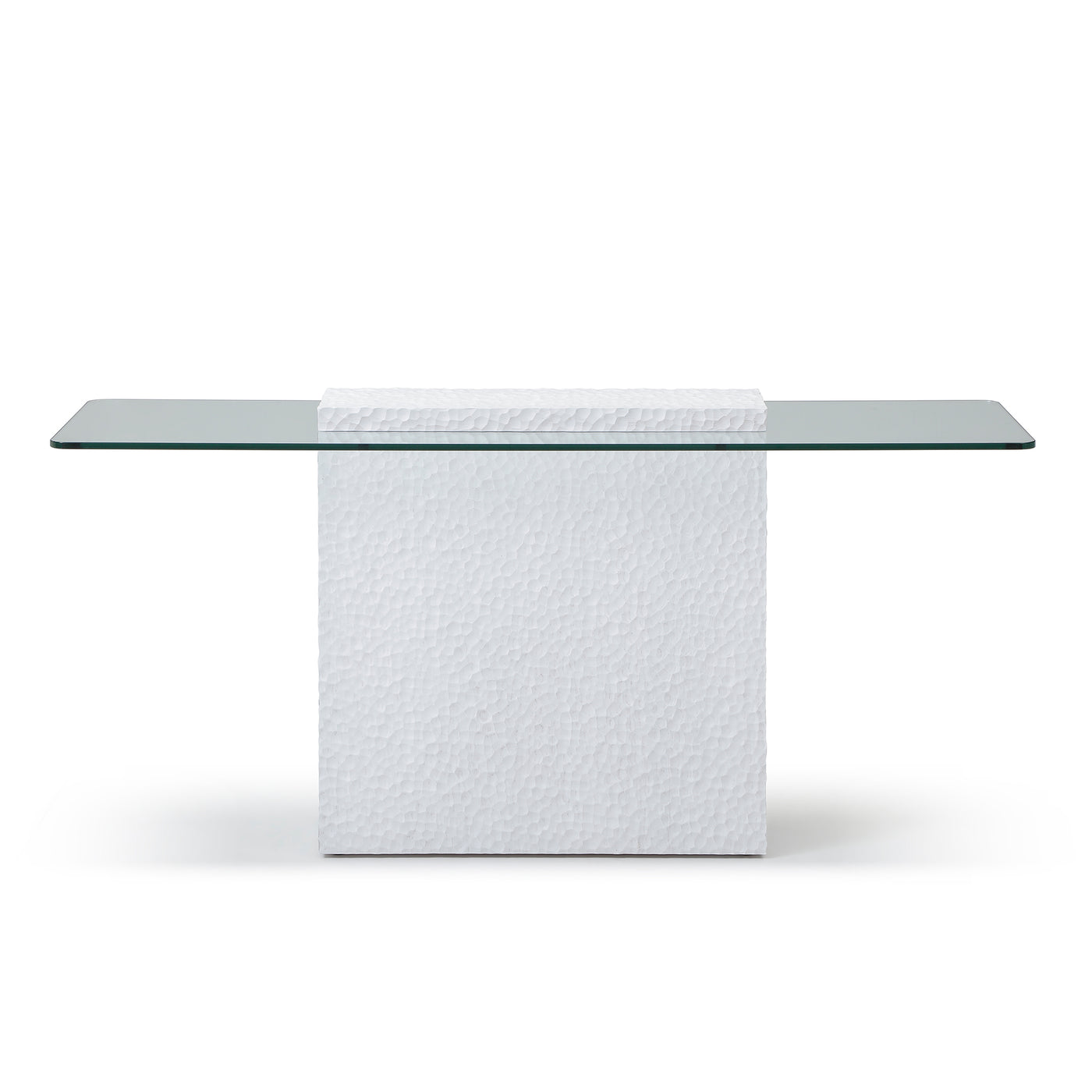 Modern Glass Top Console Table - main product image