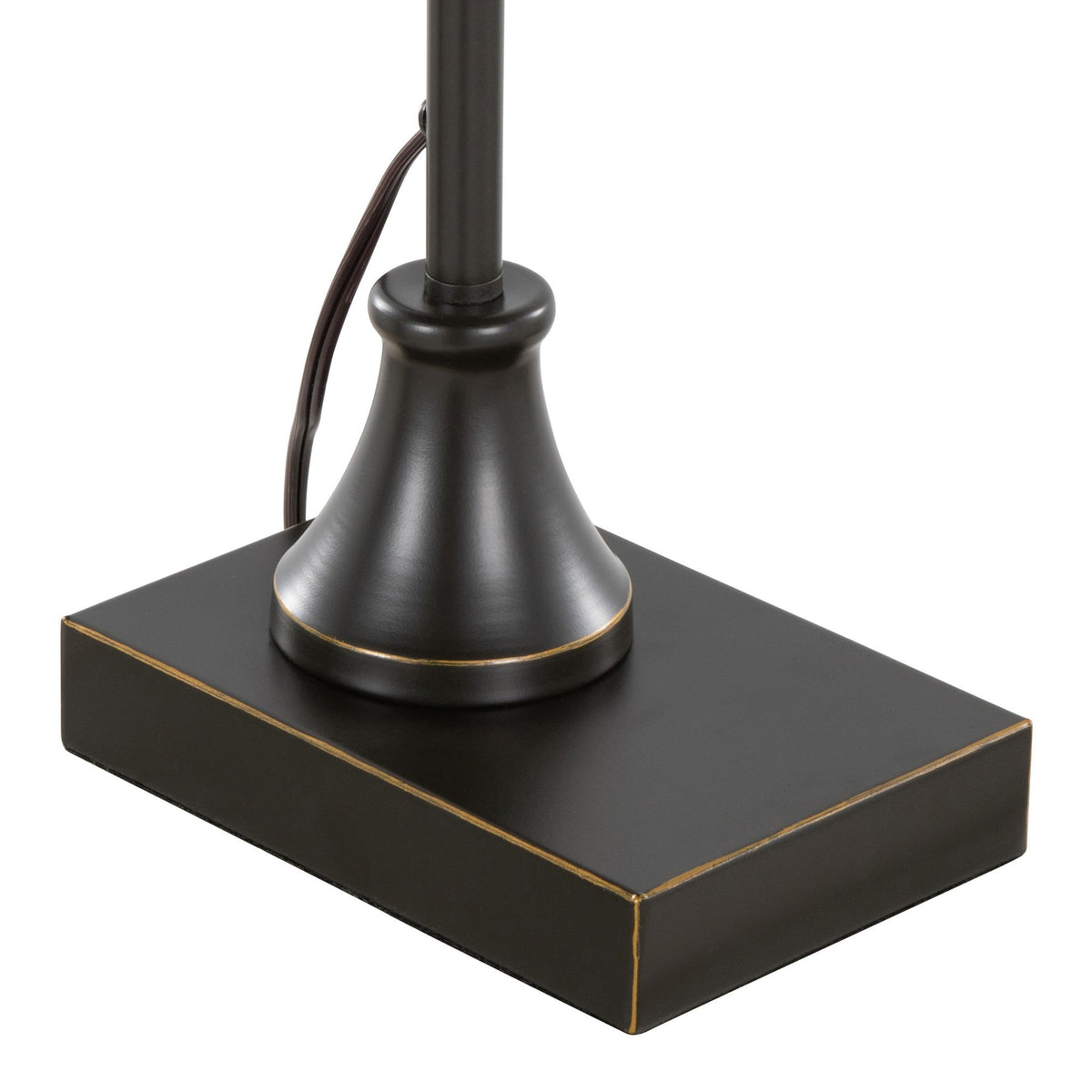 Landen 33" Contemporary Metal Task Lamp in Oil Rubbed Bronze with Clear Glass Shade from Grandview Gallery by LumiSource - Set of 2 - Sonkuki