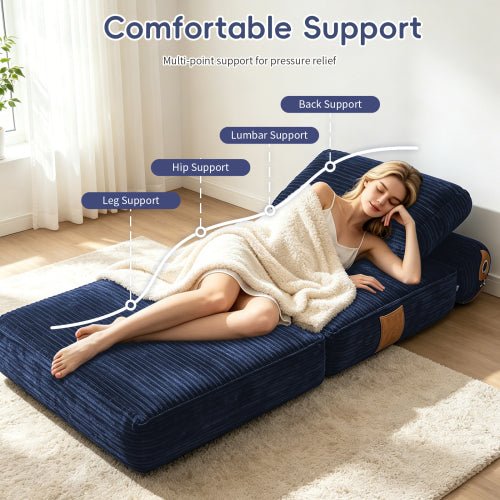Lazy Sofa Bean Bag Chair,Folding Sofa Bed,Comfy Portable Convertible Fold Out Lounge Chairs for Living Room Bedroom. - Sonkuki