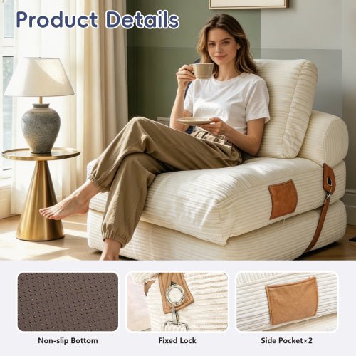 Lazy Sofa Bean Bag Chair,Folding Sofa Bed,Comfy Portable Convertible Fold Out Lounge Chairs for Living Room Bedroom. - Sonkuki