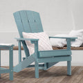 SONKUKI Patio Adirondack Chair Outdoor Plastic Single Chair 300 Lbs for Deck and Balcony Multi-Use.