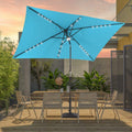 SONKUKI CFS 10x6.5ft LED Market Umbrella.