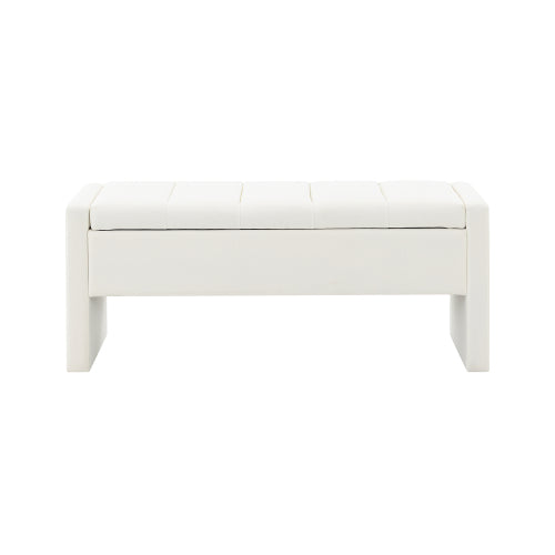 Linen-Look Upholstered Bench with Square Padded Arms - product image 17