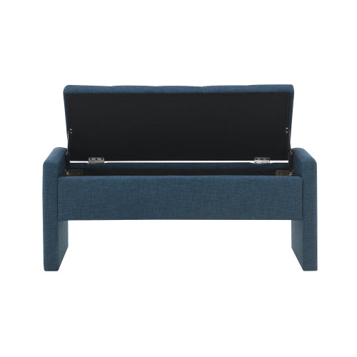 Linen-Look Upholstered Bench with Square Padded Arms - product image 24