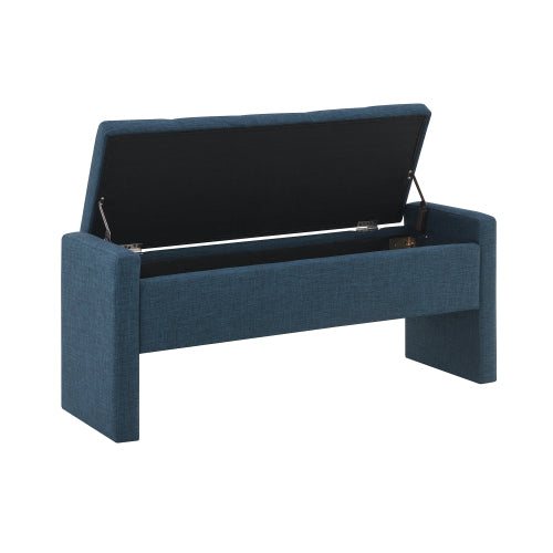 Linen-Look Upholstered Bench with Square Padded Arms - product image 25