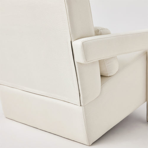 Linen Recliner Armchair with Lumbar Pillow and Wood Frame - product image 13