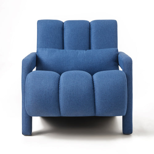 Linen Recliner Armchair with Lumbar Pillow and Wood Frame - product image 3