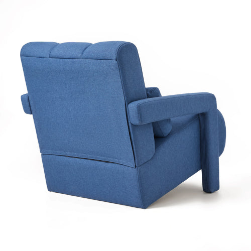Linen Recliner Armchair with Lumbar Pillow and Wood Frame - product image 6