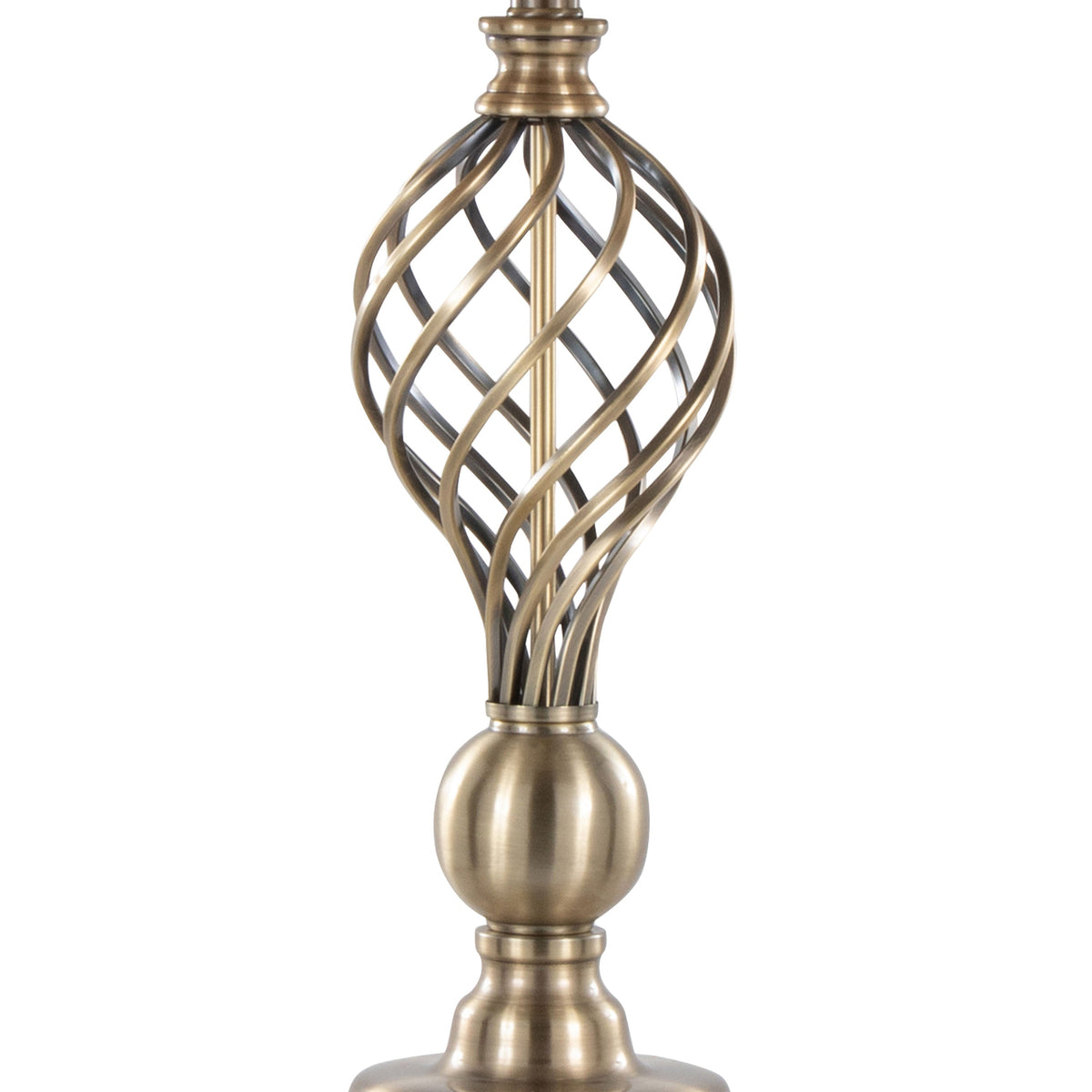 Linx Twist 29" Contemporary Metal Table Lamp in Antique Soft Brass and White Linen Shade from Grandview Gallery by LumiSource - Set of 2 - Sonkuki