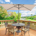 SONKUKI 10 x 6.5ft Outdoor Patio Market Table Rectangle Umbrellas Nonfading Canopy and Sturdy Ribs - Sonkuki