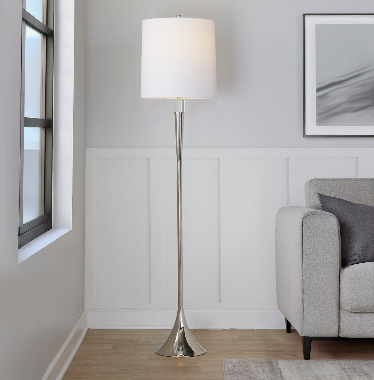 Marla 65” Contemporary Metal Floor Lamp - product image 2