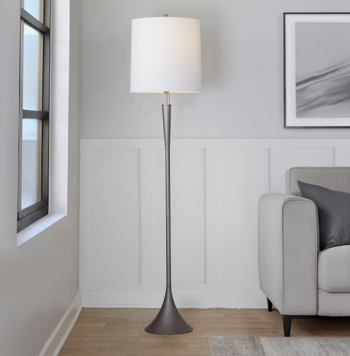 Marla 65” Contemporary Metal Floor Lamp - product image 7