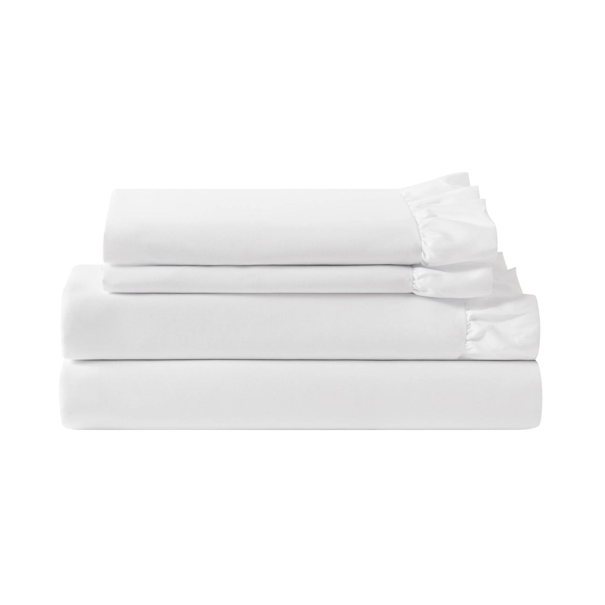 MF Solid Ruffled Hem Sheets, Bright White - product image 66
