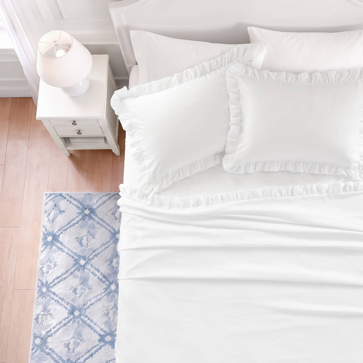 MF Solid Ruffled Hem Sheets, Bright White - product image 70