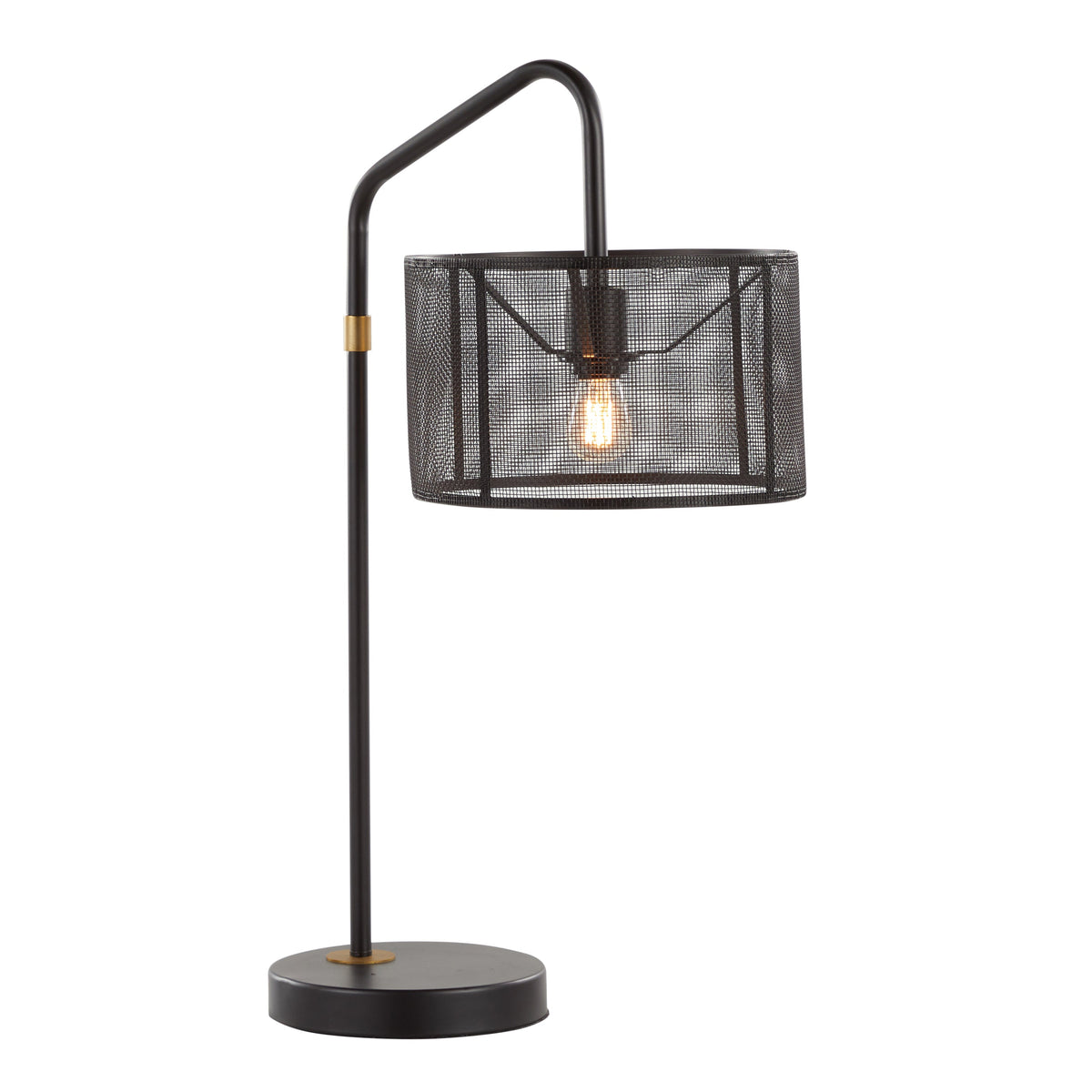 Mod Mesh 27" Contemporary Metal Task Lamp with Built-In USB Port in Oil Bronze and Painted Gold Metal from Grandview Gallery by LumiSource - Set of 2 - Sonkuki
