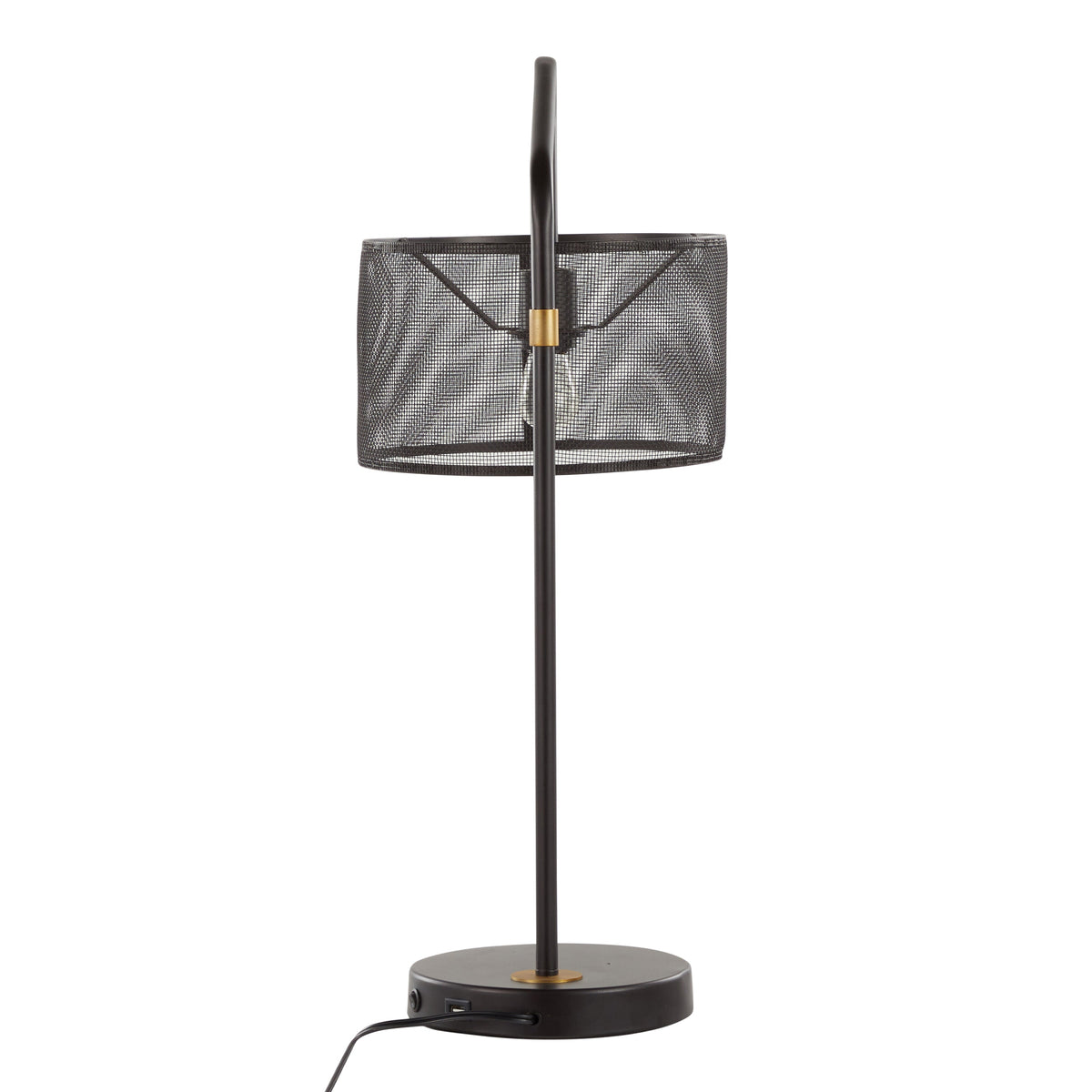 Mod Mesh 27" Contemporary Metal Task Lamp with Built-In USB Port in Oil Bronze and Painted Gold Metal from Grandview Gallery by LumiSource - Set of 2 - Sonkuki