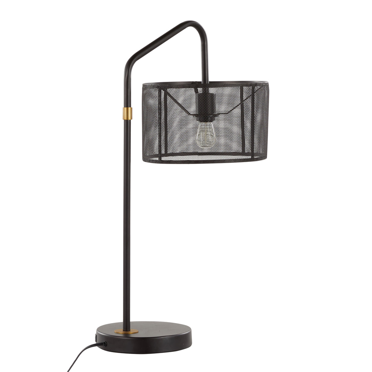 Mod Mesh 27" Contemporary Metal Task Lamp with Built-In USB Port in Oil Bronze and Painted Gold Metal from Grandview Gallery by LumiSource - Set of 2 - Sonkuki