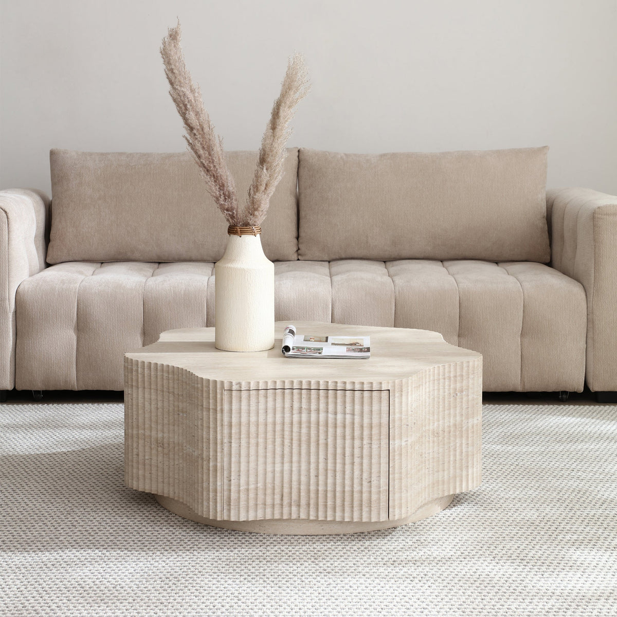Modern Petal Flower Shape Coffee Table - Sonkuki