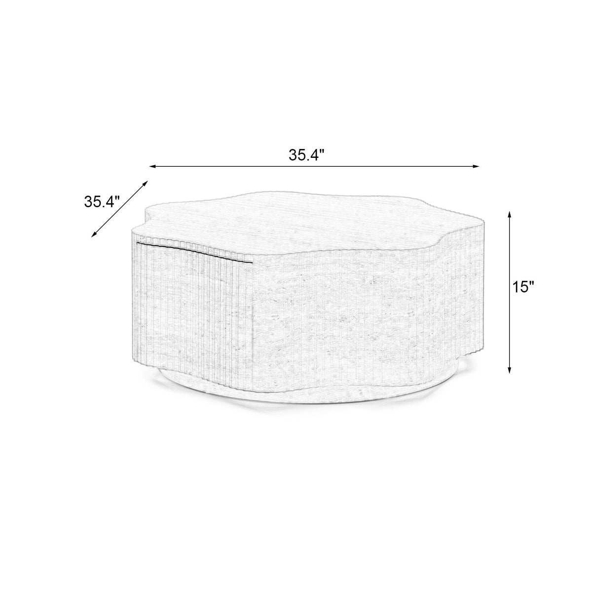 Modern Petal Flower Shape Coffee Table - Sonkuki