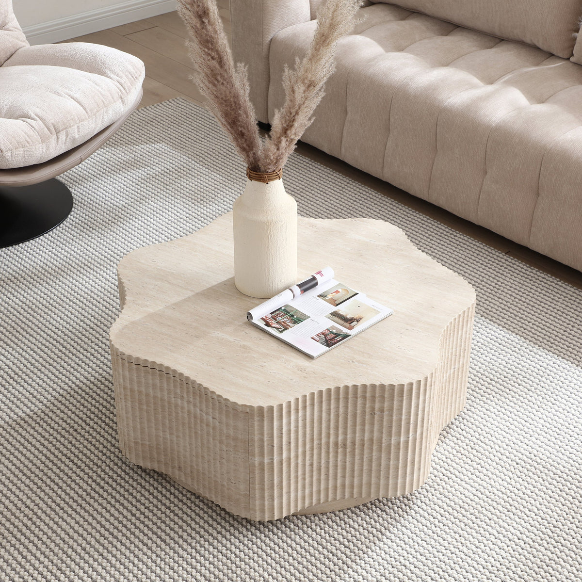Modern Petal Flower Shape Coffee Table - Sonkuki