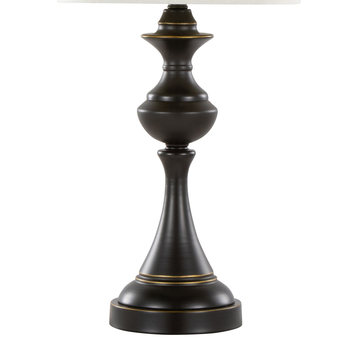 Montgomery 29" Contemporary Metal Table Lamp in Oil Rubbed Bronze with Off-White Linen Shade from Grandview Gallery by LumiSource - Set of 2 - Sonkuki