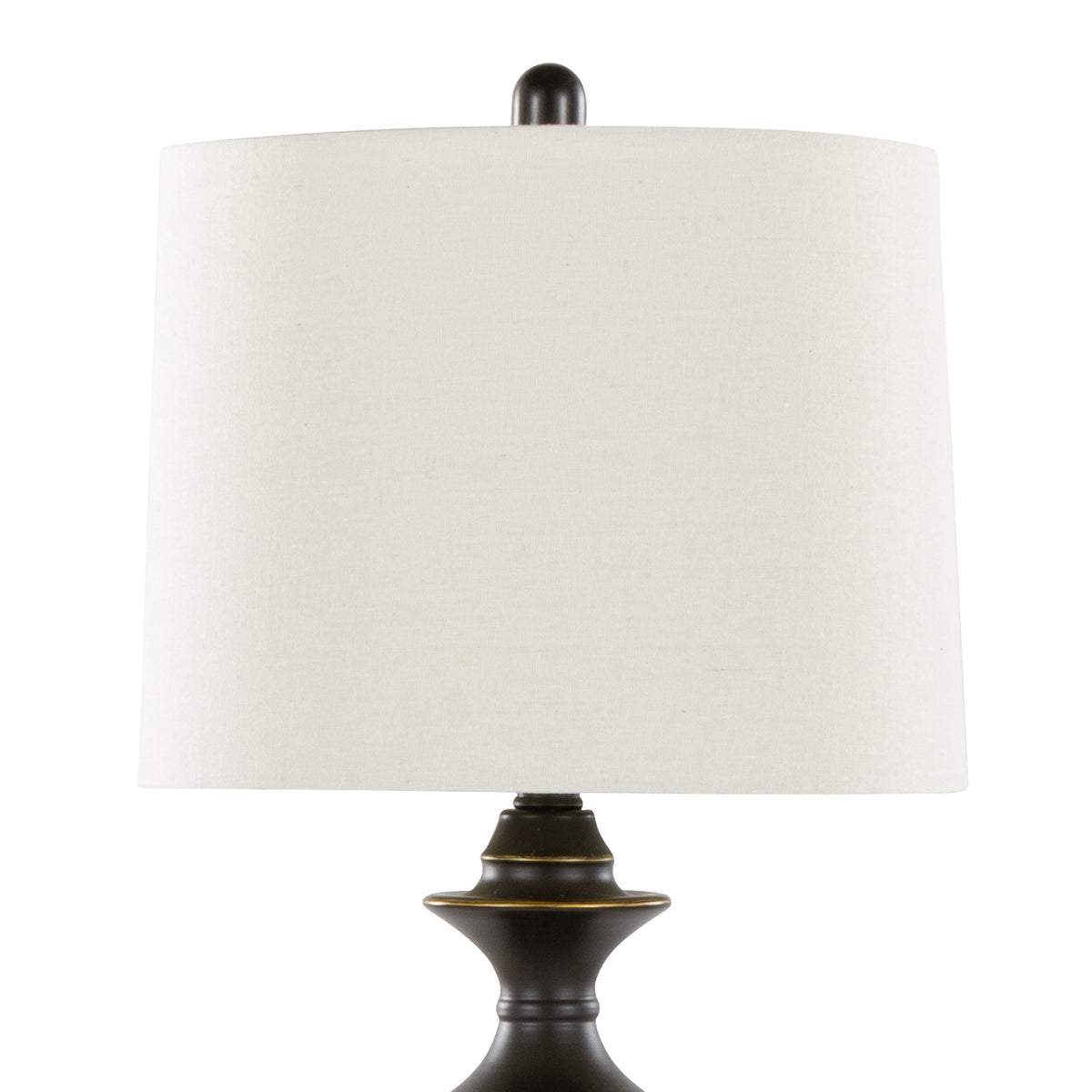 Montgomery 29" Contemporary Metal Table Lamp in Oil Rubbed Bronze with Off-White Linen Shade from Grandview Gallery by LumiSource - Set of 2 - Sonkuki