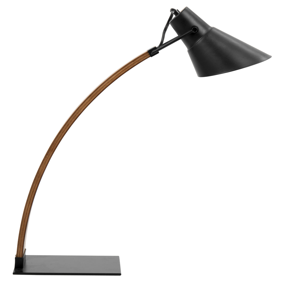 Noah Mid-Century Modern Table Lamp in Walnut and Black by LumiSource - product image 4