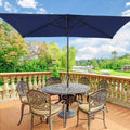 SONKUKI 10 x 6.5ft Outdoor Patio Market Table Rectangle Umbrellas Nonfading Canopy and Sturdy Ribs - Sonkuki