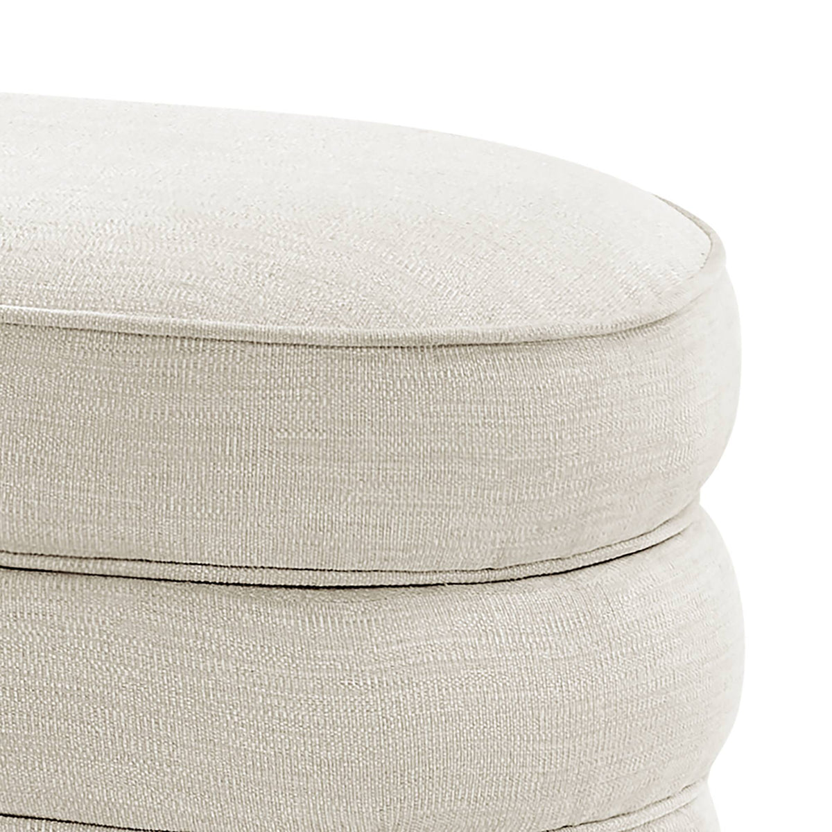 Oval Channel Storage Bench with Wooden Ball Feet - Sonkuki