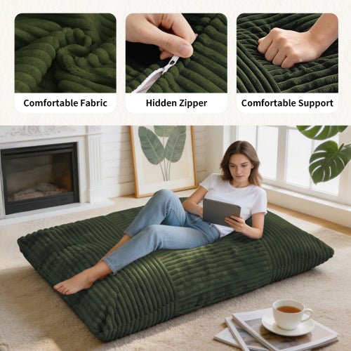 Oversized Convertible Bean Bag Chair – Your Cozy Spot for Relaxation & Family Time - Sonkuki