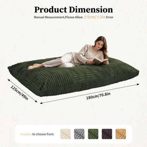 Oversized Convertible Bean Bag Chair – Your Cozy Spot for Relaxation & Family Time - Sonkuki