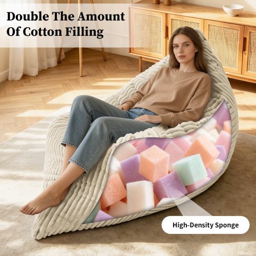 Oversized Convertible Bean Bag Chair – Your Cozy Spot for Relaxation & Family Time - Sonkuki