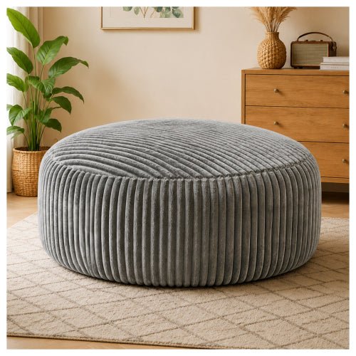 oversized lazy chair,6FT bean bag chair, memory foam filling, adult and teen bean bag chair, soft sofa with Soft Fabric Cover, round sofa for living room, bedroom, college dorm. - Sonkuki